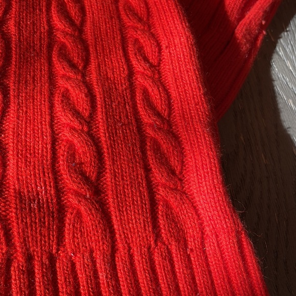 Red Cable knit J Crew Sweater Size XS - Picture 7 of 7
